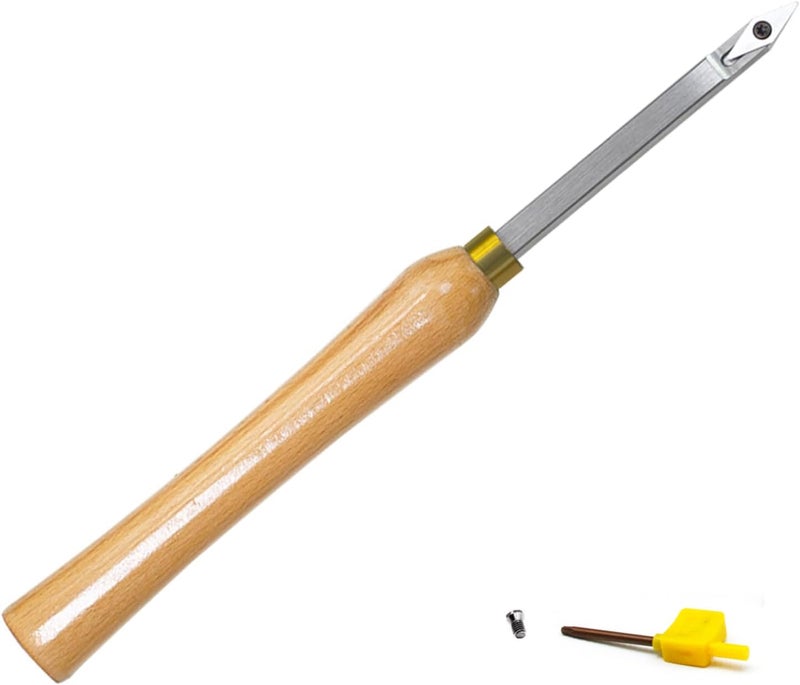 CDBP Wood Turning Tool Mini Size Detailer Carbide Tipped Lathe Chisel Tool Bar with Ci4 Diamond Replacement Carbide Insert Cutter for Wood Hobbyist or DIY or Carpenter - Image 1